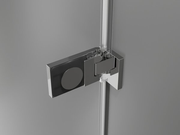 Mexen, Mexen Lunar-F ľavé skladacie sprchové dvere 60 cm, priehľadné, chróm - 836-060-000-01-00-L