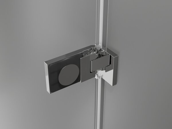 Mexen, Mexen Lunar-F ľavé skladacie sprchové dvere 60 cm, priehľadné, chróm - 836-060-000-01-00-L