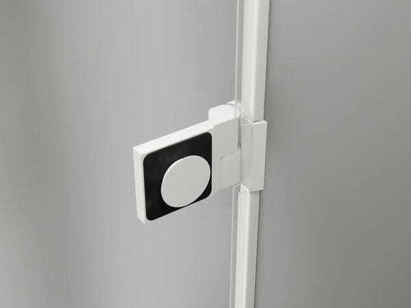 Mexen Lunar-B, pravé otočné sprchové dvere 110 cm, 8mm číre sklo, biely profil, 832S-110-050-20-00-P