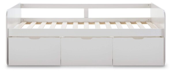 MUZZA Detská posteľ taob s úložným priestorom 90 x 190 cm biela