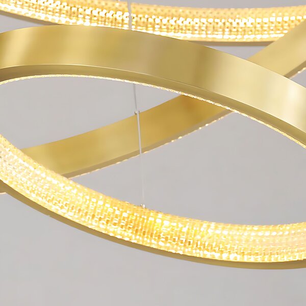 Toolight Toolight, LED stropné svietidlo 60cm, 55W, 3500lm + diaľkové ovládanie, APP1772-CP, zlatá matná, OSW-06351