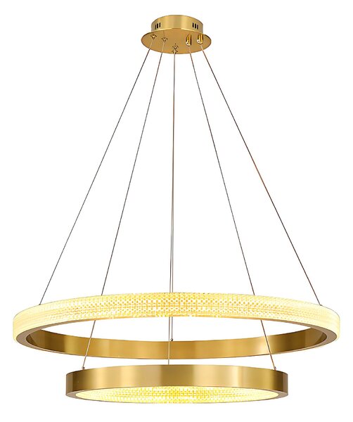 Toolight Toolight, LED stropné svietidlo 60cm, 55W, 3500lm + diaľkové ovládanie, APP1772-CP, zlatá matná, OSW-06351