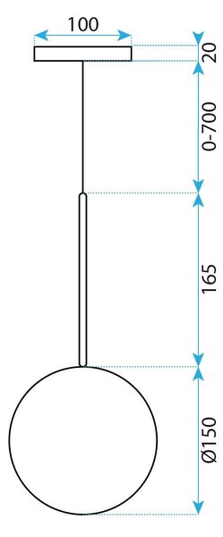 Toolight Toolight, sklenené guľové závesné stropné svietidlo 15cm, 1xG4, APP1680-1CP, OSW-04300