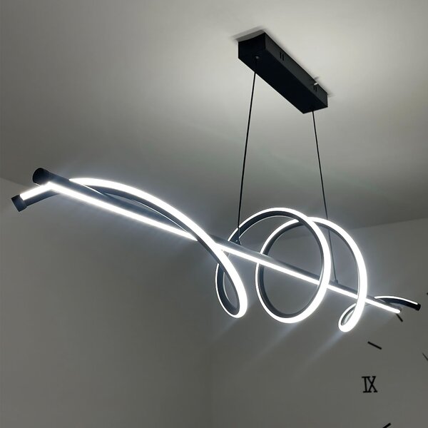 Toolight Toolight, LED stropné svietidlo 120cm, 50W, 3000K, LHJ023-CP, čierna matná, OSW-50011