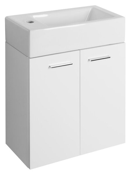 Aqualine Aqualine, ZOJA umývadlová skrinka 49x50x24,6cm, 2 dvierka, biela, 51047A