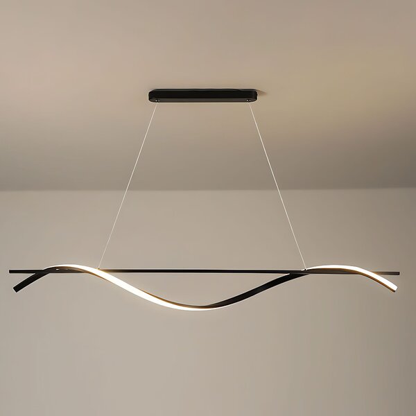 Toolight Toolight, LED závesná lampa 120cm, 27W, 3000K, LHJ019-CP, čierna, OSW-50004
