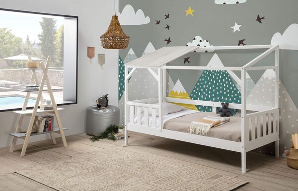 MUZZA Detská posteľ noma 90 x 200 cm biela