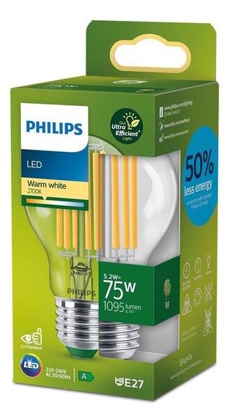 LED Žiarovka Philips A60 E27/5,2W/230V 2700K