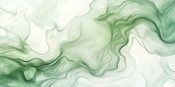 Tapety Panoramatické zelené abstraktné vlny na svetlom pozadí, 3D fototapety, Fototapety 3d geometrické postavy, w01185d1 : Uwalls.sk