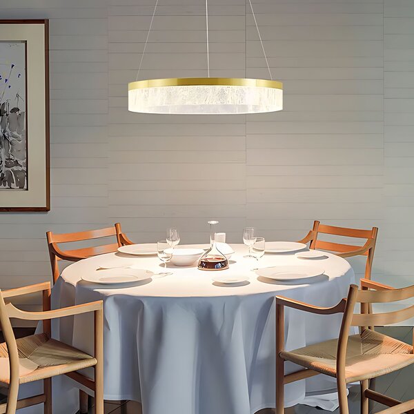 Toolight Toolight, LED závesné osvetlenie 50cm, 31W, 3000K, LHJ046-CP, zlatá lesklá, OSW-50021