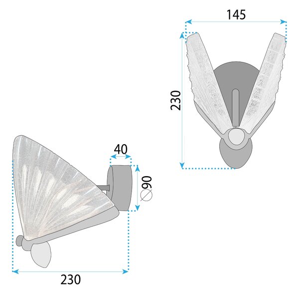 Toolight Toolight, LED nástenné svietidlo, 5W, 3000K, LHJ104-1W, svetlé ružové zlato, OSW-50042