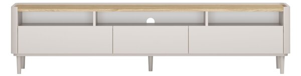 TV stolík Elivo 200 cm na nožičkách - kašmírová / dub olejovaný