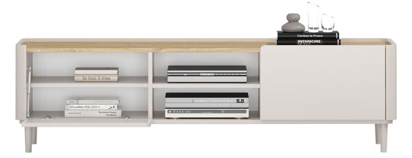 TV stolík Elivo 170 cm na nožičkách - kašmírová / dub olejovaný
