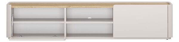 TV stolík Elivo 170 cm so zásuvkou - kašmír / olejovaný dub