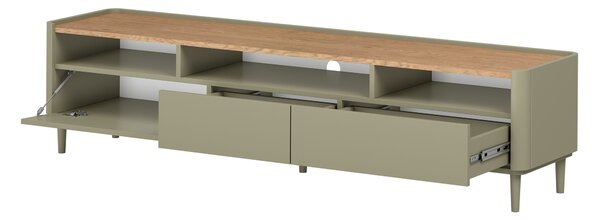 TV stolík Elivo 200 cm na nožičkách - eukalyptus / dub baltic dune