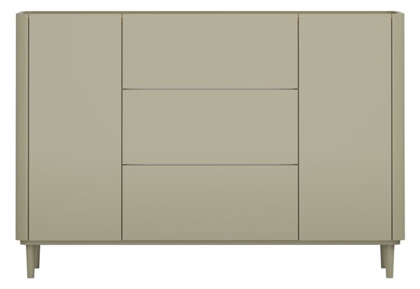 Komoda Elivo 150 cm so zásuvkami na nožičkách - eukalyptus / dub baltic dune