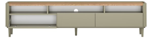 TV stolík Elivo 200 cm na nožičkách - eukalyptus / dub baltic dune