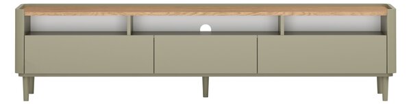 TV stolík Elivo 200 cm na nožičkách - eukalyptus / dub baltic dune