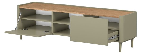 TV stolík Elivo 170 cm na nožičkách - eukalyptus / dub baltic dune