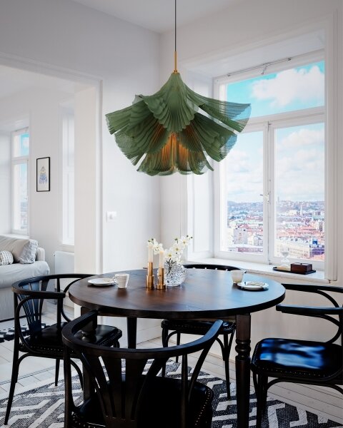 ByRydens 4202590-2501 - Závesné svietidlo na lanku JULIETTE 1xE27/8W/230V zelené