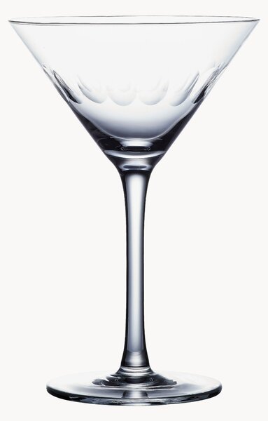 Ručne fúkané krištáľové poháre na martini Lens, 2 ks