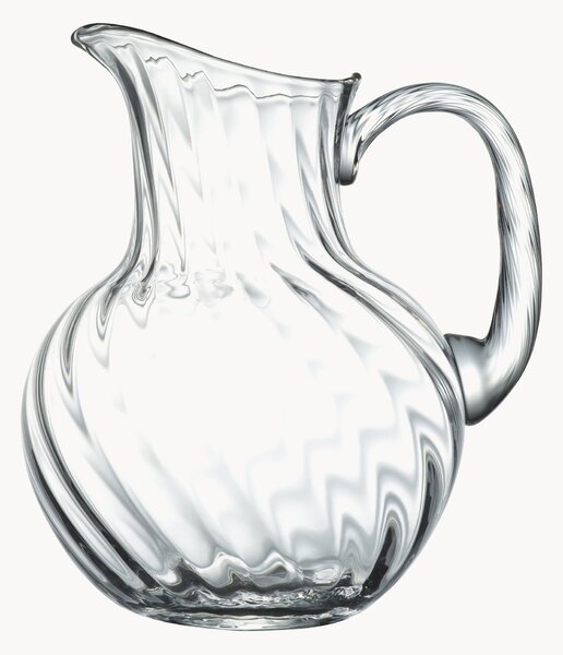 Ručne fúkaný krištáľový džbán Ripple, 2 l