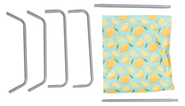 Skladacie plážové lehátko SAND LEMON, farebné