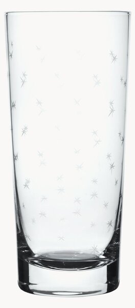 Ručne fúkané krištáľové poháre na kokteily Stars, 4 ks