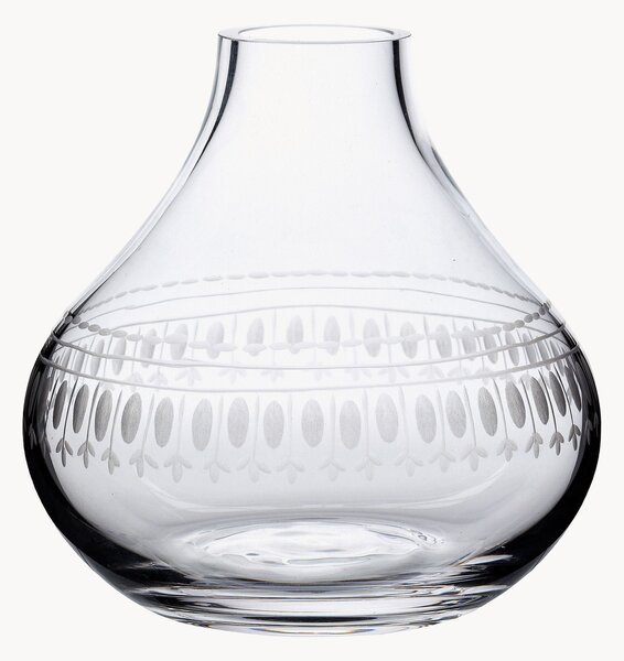 Ručne fúkaná krištáľová váza Ovals, V 11 cm