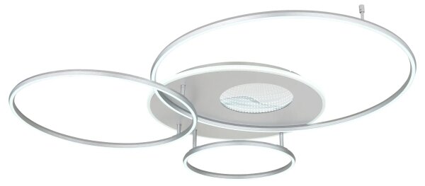 Globo 48466-70ASH-LED St stropné svietidlo INVERTINA 70W/230V Wi-Fi Tuya, chróm + diaľkové ovládanie