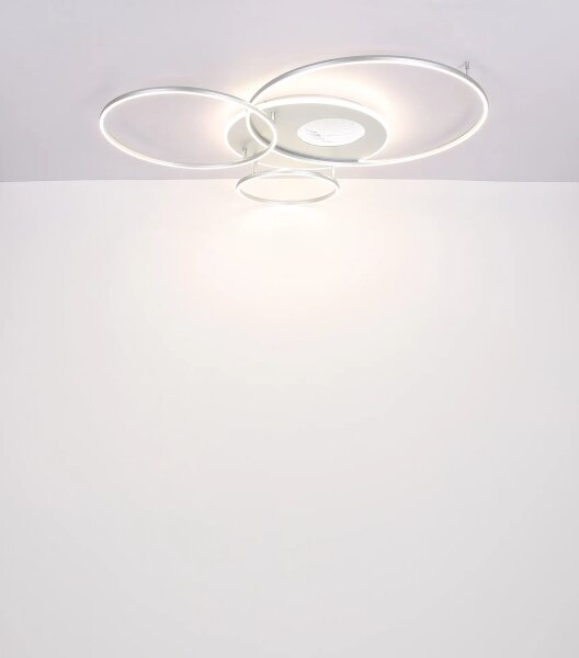 Globo 48466-70ASH-LED St stropné svietidlo INVERTINA 70W/230V Wi-Fi Tuya, chróm + diaľkové ovládanie