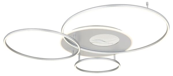 Globo 48466-70ASH-LED St stropné svietidlo INVERTINA 70W/230V Wi-Fi Tuya, chróm + diaľkové ovládanie
