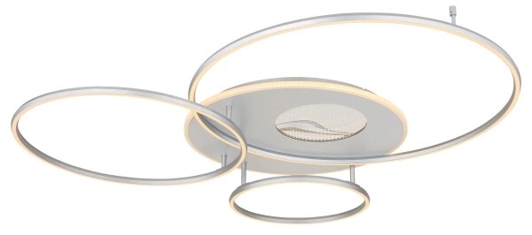 Globo 48466-70ASH-LED St stropné svietidlo INVERTINA 70W/230V Wi-Fi Tuya, chróm + diaľkové ovládanie
