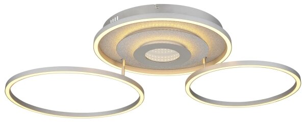 Globo 67824-40 - LED stmievateľné stropné svietidlo MILES 40W/230V 57x99,2 cm strieborné+DO