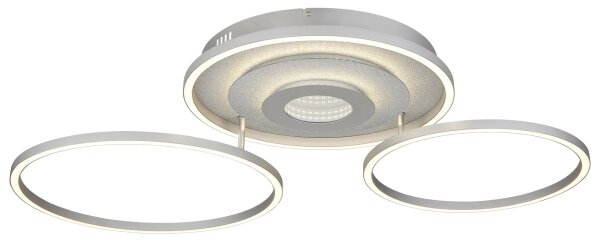 Globo 67824-40 - LED stmievateľné stropné svietidlo MILES 40W/230V 57x99,2 cm strieborné+DO