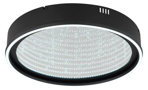 Globo 68288D - LED stmievateľné stropné svietidlo MIRRORA 40W/230V pr. 51,5 cm čierne + DO