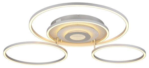 Globo 67824-60 - LED stmievateľné stropné svietidlo MILES 60W/230V 80,8x99,2 cm strieborné+DO