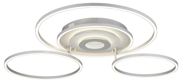 Globo 67824-60 - LED stmievateľné stropné svietidlo MILES 60W/230V 80,8x99,2 cm strieborné+DO