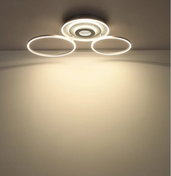 Globo 67824-40 - LED stmievateľné stropné svietidlo MILES 40W/230V 57x99,2 cm strieborné+DO