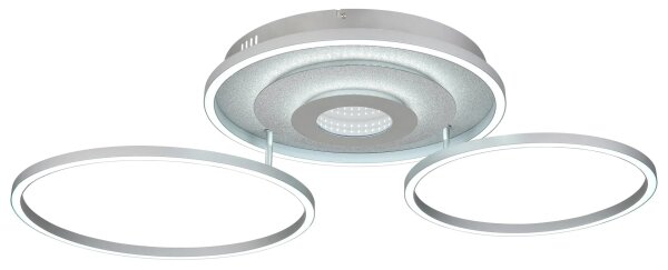 Globo 67824-40 - LED stmievateľné stropné svietidlo MILES 40W/230V 57x99,2 cm strieborné+DO