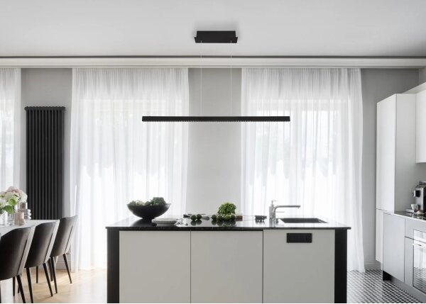 Globo 17013HB - LED stmievateľné dotykové závesné svietidlo na lanku DENTSY LED/43W/230V 4000K čierna