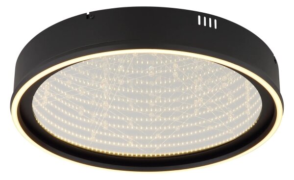 Globo 68288D - LED stmievateľné stropné svietidlo MIRRORA 40W/230V pr. 51,5 cm čierne + DO