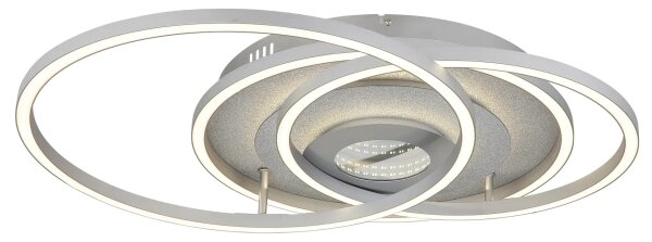 Globo 67824-40 - LED stmievateľné stropné svietidlo MILES 40W/230V 57x99,2 cm strieborné+DO