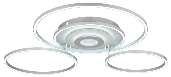 Globo 67824-60 - LED stmievateľné stropné svietidlo MILES 60W/230V 80,8x99,2 cm strieborné+DO