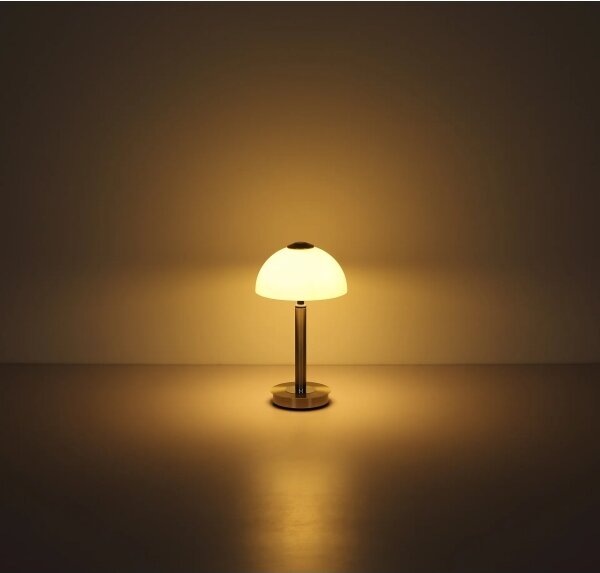 Globo 21953N - stmievateľná dotyková stolová lampa ULDIN LED/7W/230V 3000K matný chróm