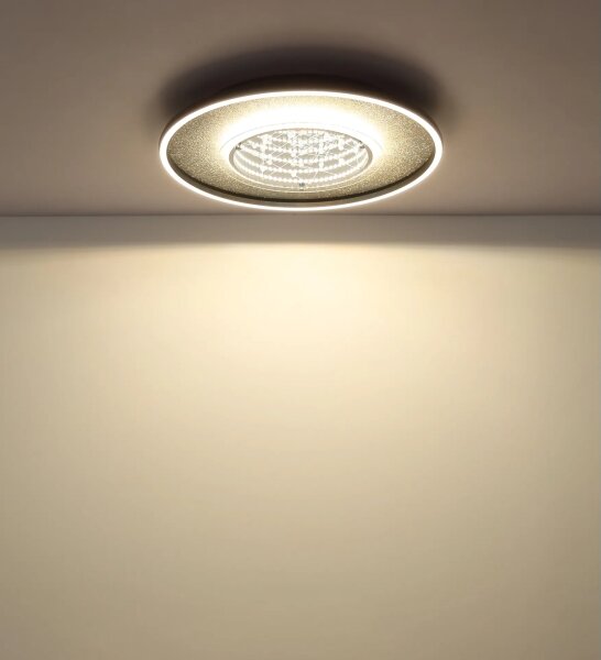 Globo 68288D3 - LED stropné svietidlo MIRRORA 40W/230V, priemer 51,5 cm, čierne