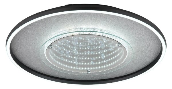 Globo 68288D3 - LED stropné svietidlo MIRRORA 40W/230V, priemer 51,5 cm, čierne