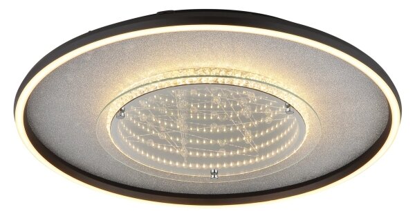 Globo 68288D3 - LED stropné svietidlo MIRRORA 40W/230V, priemer 51,5 cm, čierne