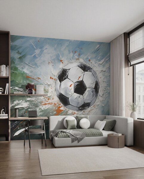 Tapety Lopta v ťahoch štetca, Fototapety Izba pre tínedžerov, Fototapety futbal, w08117 : Uwalls.sk