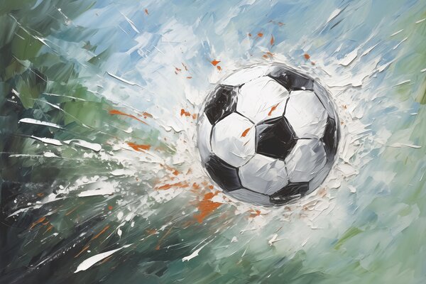 Tapety Lopta v ťahoch štetca, Fototapety Izba pre tínedžerov, Fototapety futbal, w08117 : Uwalls.sk